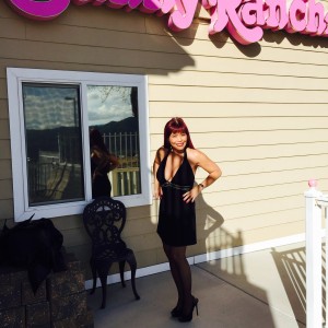 Cumisha Amado In Black Dress In Front of Bunny Ranch