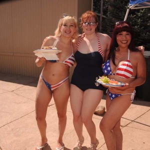 Cumisha Amado With Sophia Sun & Desert Rose At BBQ Pool Party